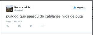 'Catalanes hijos de puta' i altres perles a Twitter