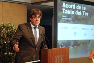 Puigdemont destaca que l'acord del Ter és un ''pacte de país''