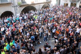 Girona surt de nou al carrer en protesta per l'empresonament de Cuixart i Sánchez