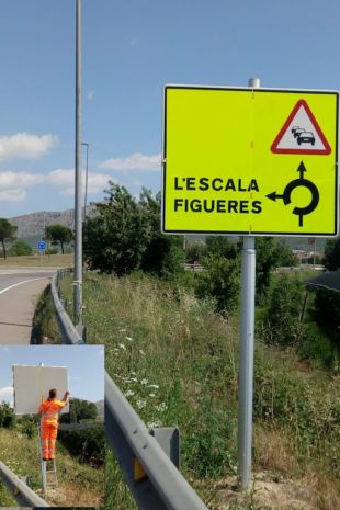 Senyalitzen la ruta alternativa entre Torroella i l'Escala per evitar congestions