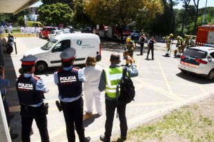 Simulacre d'incendi a l'Hospital de Figueres