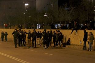 La cinquena nit de mobilitzacions a favor de Hasél acaba sense incidents a Girona