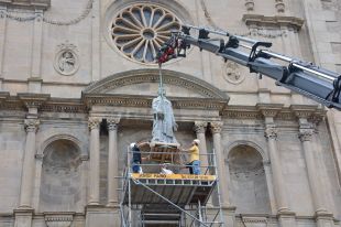 Olot recupera la imatge de Sant Esteve a l'església destruïda durant la Guerra Civil