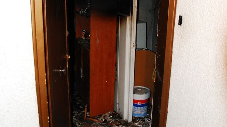 L'interior del pis va quedar molt afectat per les flames © Jose Pérez