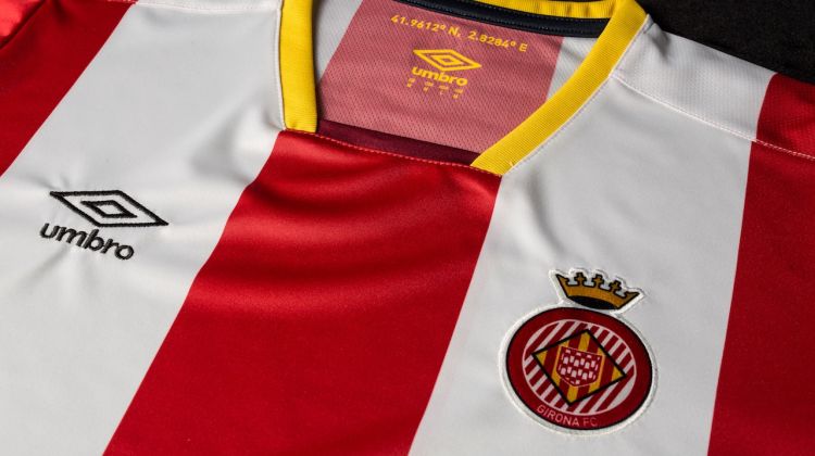 Detall de la nova samarreta. Girona FC