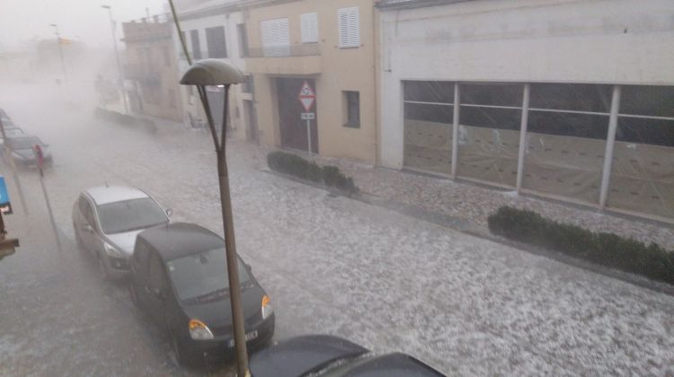 L'Avinguda Lluís Companys completament inundada. Jordi Güibas
