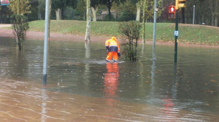 Un dels accessos de Girona, a la Copa, completament inundat. AAVV Barri Vell
