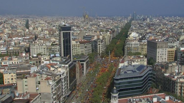 Imatge aèria de la Diagonal de Barcelona © TV3