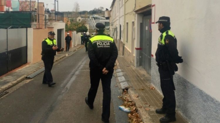 L'operatiu policial contra el frau elèctric que s'ha fet aquest matí © Ajuntament de Figueres