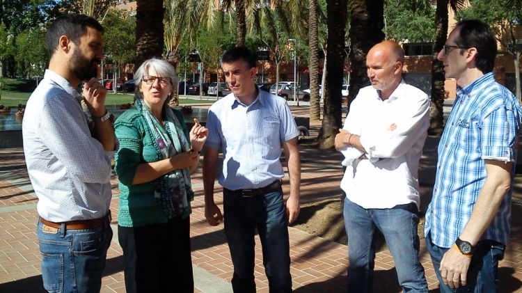 Maria Mercè Roca amb la resta de candidats dels municipis veïns