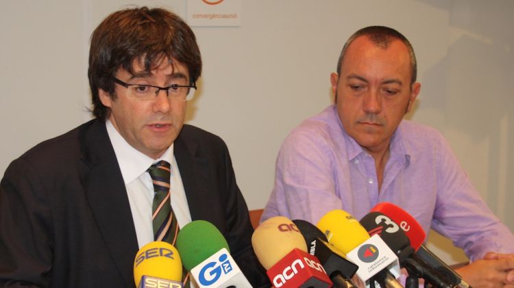 Puigdemont i Riera han exposat les raons per les quals no donaran suport al Pla d'Usos i Gestió de la Devesa © ACN