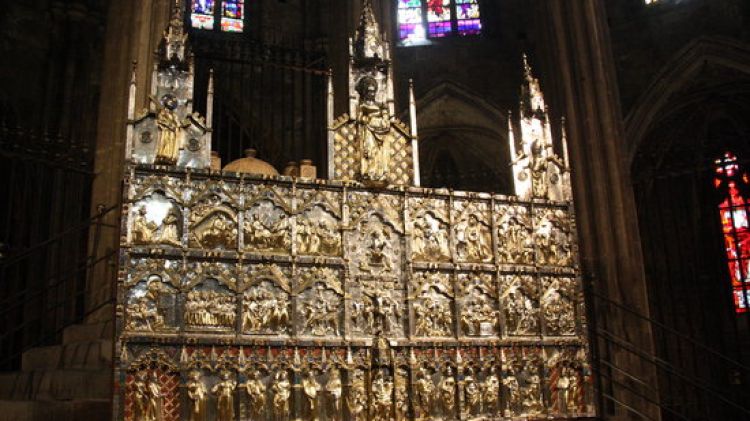 El retaule de la Catedral de Girona un cop acabada la restauració © ACN