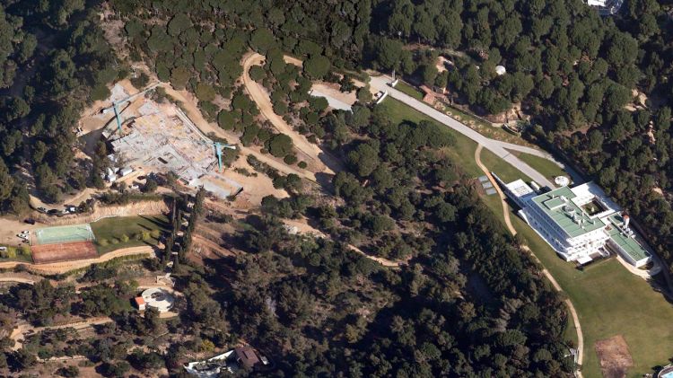 Imatge aèria de l'inici dels treballs, a la finca de Can Juncadella © Google Maps