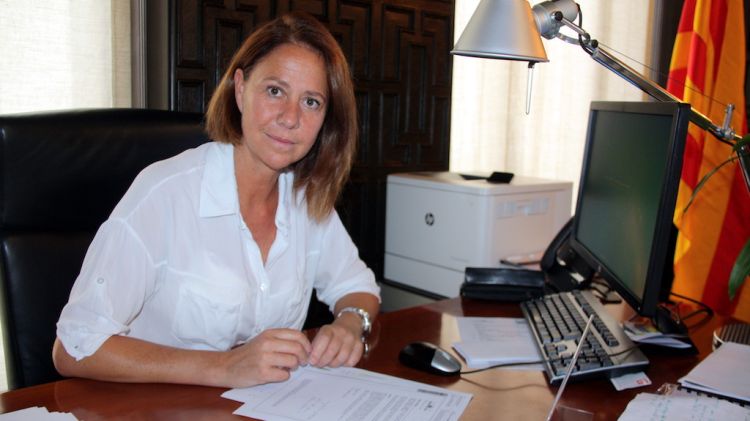L'alcaldessa de Girona, Marta Madrenas, al seu despatx aquest agost © ACN