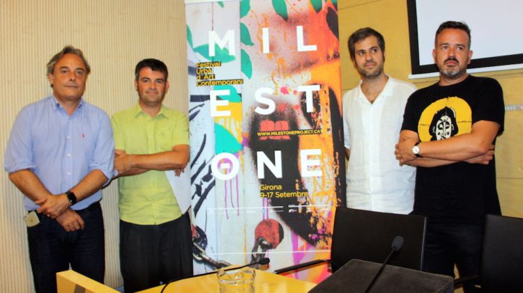 Els responsables del Milestone Project durant la presentació de la cinquena edició del festival © ACN