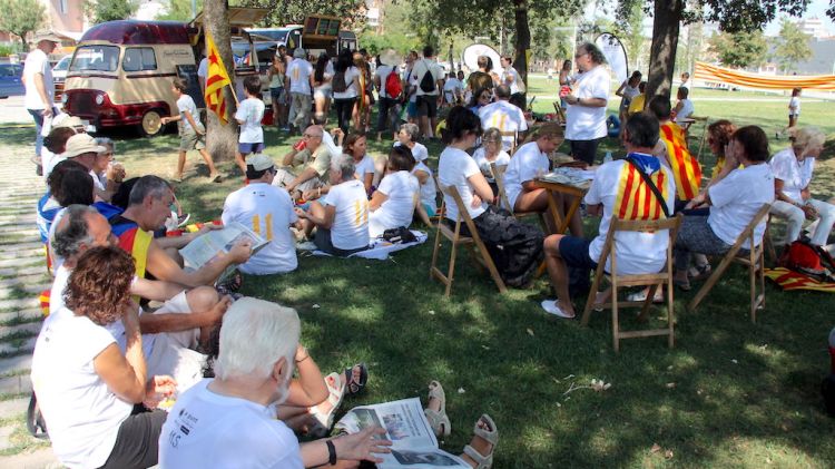 El pícnic popular de Girona hores abans de la 'diada' © ACN