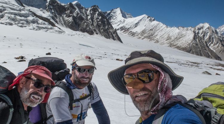 Jordi Bosch, Carles Figueras i Pep Permañé en una anterior expedició