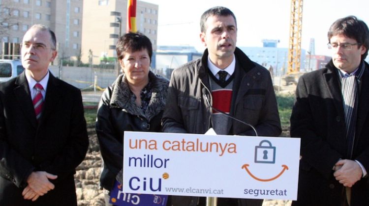 Santi Vila amb Elena Ribera, Jaume Torramadé i Carles Puigdemont a Salt © ACN