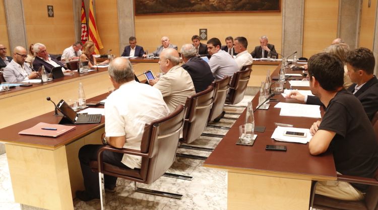 La sessió del ple de la Diputació de Girona aquest matí. ACN