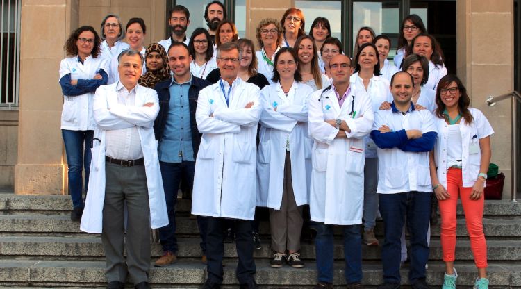 Foto de família dels professionals de la Unitat de Diabetis, Endocrinologia i Nutrició Territorial de Girona