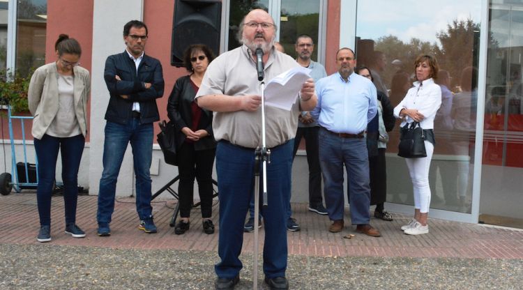 L'alcalde de Calonge, Jordi Soler, en primer terme