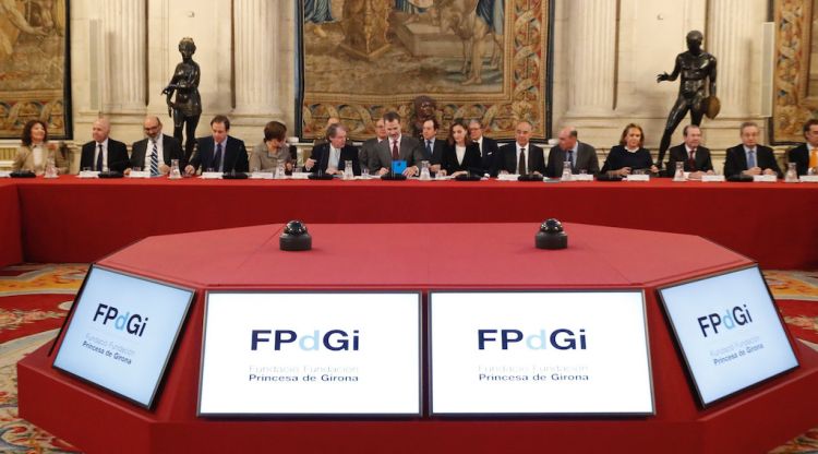 La reunió del Patronat de la Fundació Princesa de Girona en la qual s'ha aprovat el pressupost per al 2018. ACN