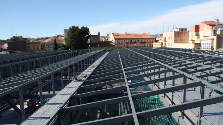 La coberta de la plaça de Catalunya on aniran instal·lades les plaques solars © ACN