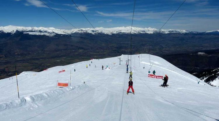 Esquiadors ahir a la Masella