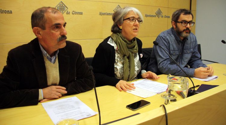 Martí Terés (dreta) en una roda de premsa d'ERC el març de 2016. ACN