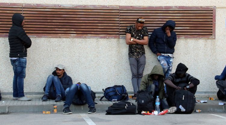 Immigrants trobats en un camió el passat 18 d'abril a la Jonquera. ACN