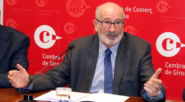 El president de la Cambra de Comerç de Girona, Domènec Espadalé, aquest matí. ACN