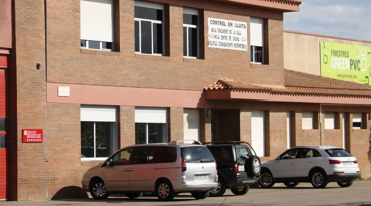 La zona d'oficines i comandància del Parc de Bombers de Girona. ACN