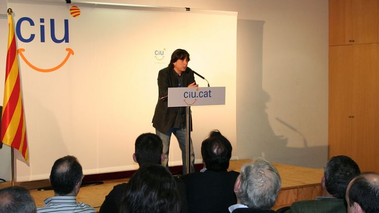 Enric Bagué en un moment de la presentació de la seva candidatura © CiU