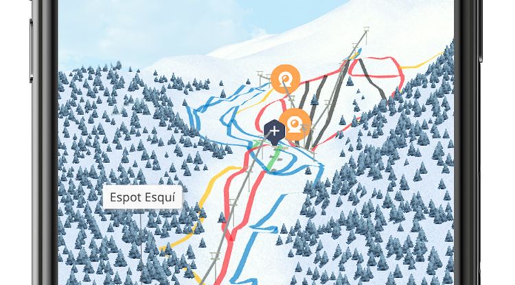 Imatge del mapa 3D de l'estació d'esquí d'Espot