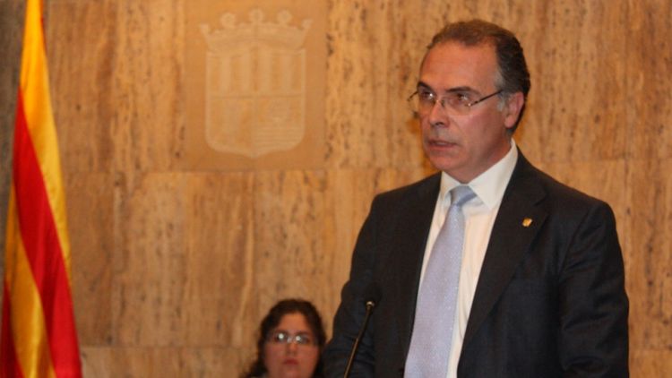 Jaume Torramadé, en el ple del passat 11 de juny prometent el càrrec d'alcalde © ACN