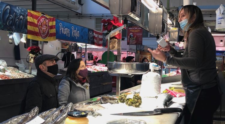 Pere Albertí i Laia Pelach al mercat de Lleó