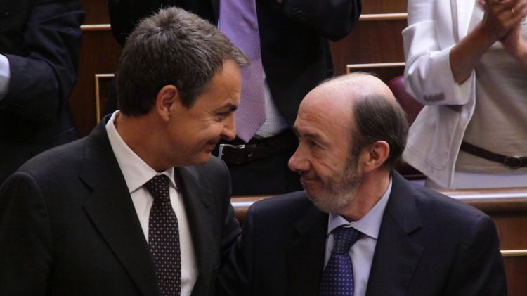 El president del Govern, José Luis Rodríguez Zapatero i Alfredo Pérez Rubalcaba © ACN