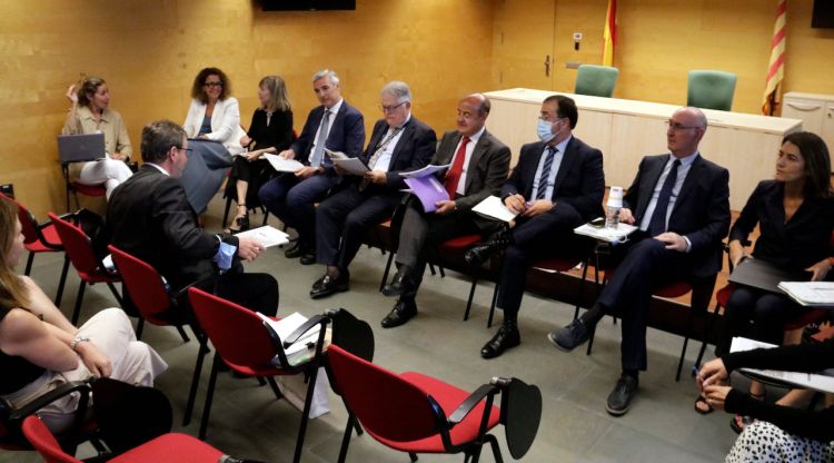 Una de les reunions de la Comissió Permanent de la Sala de Govern del TSJC, avui a Girona. ACN