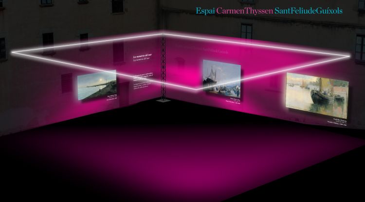 Tast de l'exposició immersiva de l'Espai Thyssen de Sant Feliu de Guíxols. ACN
