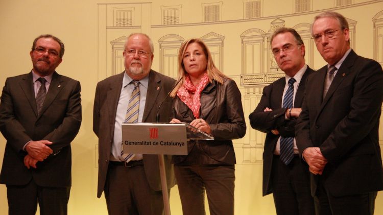Joana Ortega s'ha reunit aquest dimarts amb els presidents de les quatre diputacions © ACN