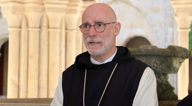 El bisbe electe de Girona, Octavi Vilà, al Monestir de Poblet. ACN