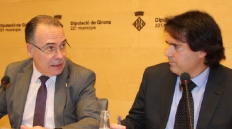El president de la Diputació de Girona, Jaume Torramadé, i el diputat portaveu adjunt de la presidència, Pere Vila © ACN