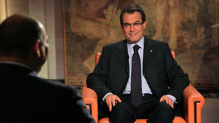 Un moment de l'entrevista a l'Àgora de TV3 © Jordi Bedmar