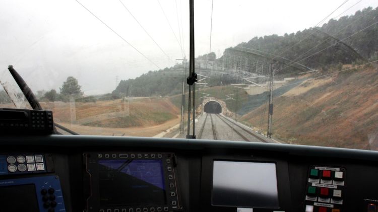 L'alta velocitat a prova entre Girona i Figueres © ACN