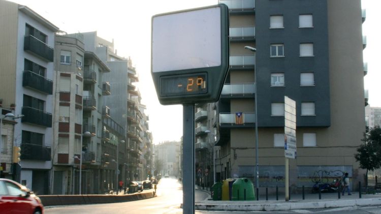 Les baixes temperatures s'han notat a la ciutat de Girona aquest diumenge al matí © ACN