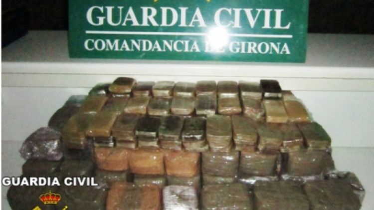 La droga comissada per agents de la Guàrdia Civil a la Jonquera © ACN