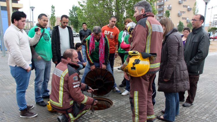 El tall d'aigua també ha afectant l'hidrant proper a l'hospital Santa Caterina © ACN