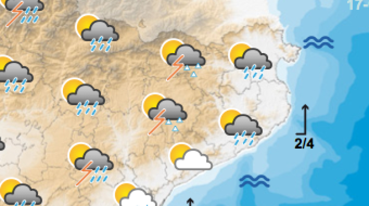 Predicció per aquesta tarda © Meteo.cat