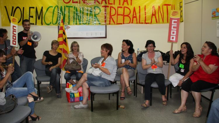 El personal de neteja de les seus de la Generalitat van perdre la feina al unificar-se tot en una edifici (juny 2010)