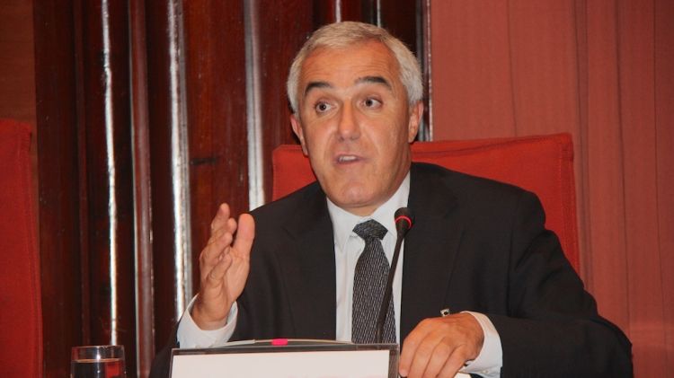 L'exdirector general de Caixa Girona, Jordi Blanch, aquest matí al Parlament © ACN